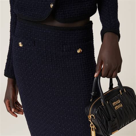 miu miu tweed skirt|Navy Tweed Skirt .